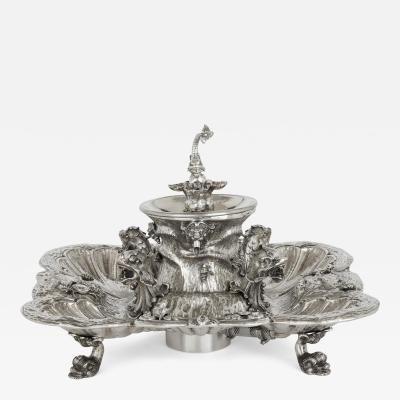 A Milanese sterling silver 20th century fountain centrepiece