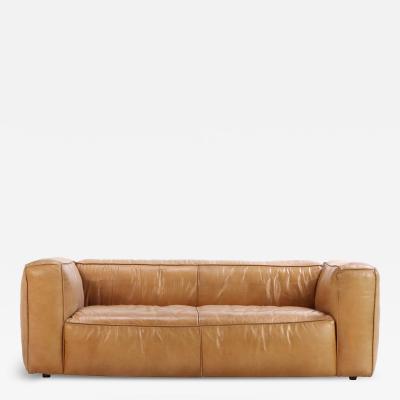 A Modern French leather sofa C 1975 