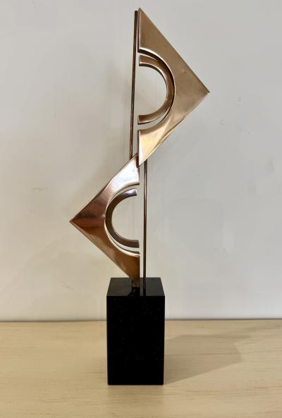 A Modernist polished bronze sculpture by Carmelo Cappello Italy 1978 
