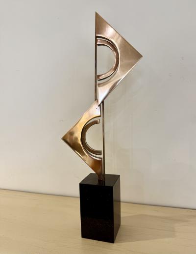 A Modernist polished bronze sculpture by Carmelo Cappello Italy 1978 
