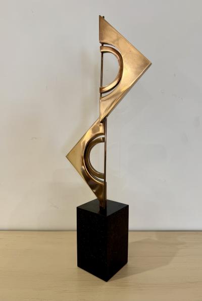 A Modernist polished bronze sculpture by Carmelo Cappello Italy 1978 