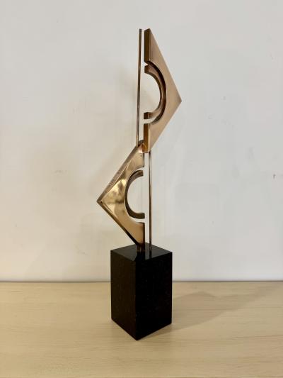 A Modernist polished bronze sculpture by Carmelo Cappello Italy 1978 