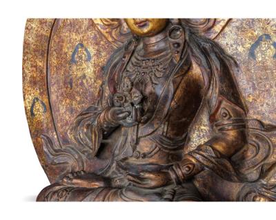 A Monumental Gilt Lacquered Bronze Ornamental Sculpture of Vajrasattva