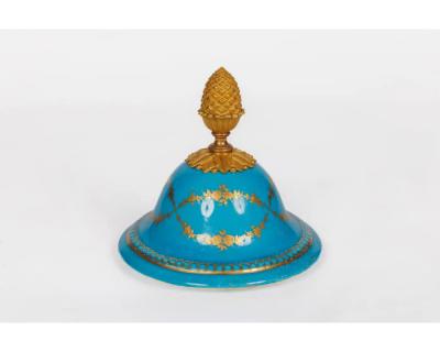 A Monumental and Exceptional French Ormolu and Turquoise Sevres Porcelain Clock