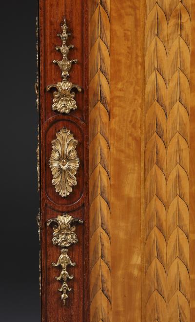 A Most Unusual George III Two Door Gilt Brass Mounted Side Cabinet