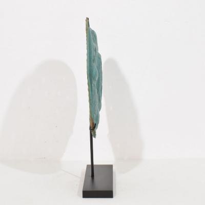 A Mounted 17th Century Folk Art Brass Bassinoire Cover from France