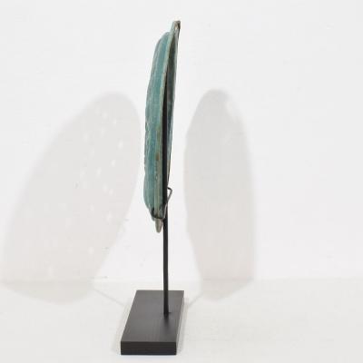 A Mounted 17th Century Folk Art Brass Bassinoire Cover from France