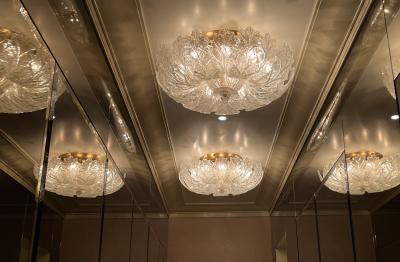 A Murano Graniglia Glass Flush Mount
