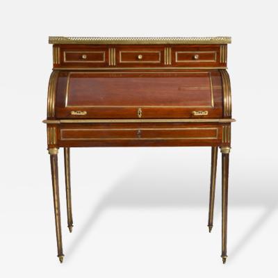 A Napoleon III Mahogany Bureau A Cylindre 19th C France