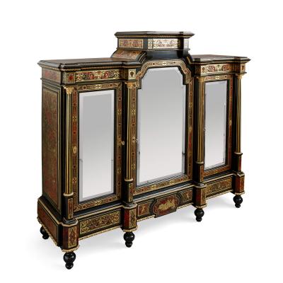 A Napoleon III period antique French Boulle marquetry cabinet