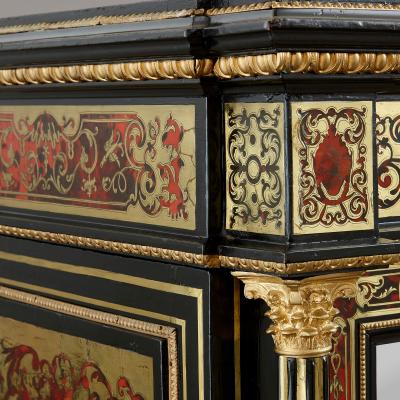 A Napoleon III period antique French Boulle marquetry cabinet