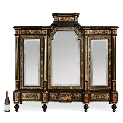 A Napoleon III period antique French Boulle marquetry cabinet