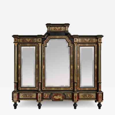 A Napoleon III period antique French Boulle marquetry cabinet