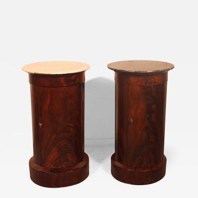 A Near Pair Of Somno Empire Period Bedside Tables In Mahogany