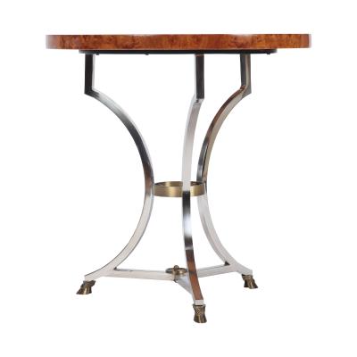 A Neoclassical inspired burl wood top gueridon French circa 1950 