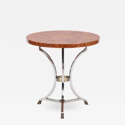 A Neoclassical inspired burl wood top gueridon French circa 1950 