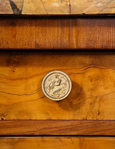 A Northern Italian Neoclassic Sienna Marble Topped Commode