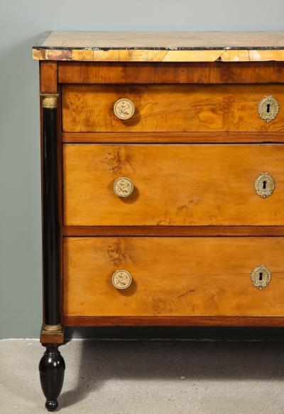 A Northern Italian Neoclassic Sienna Marble Topped Commode