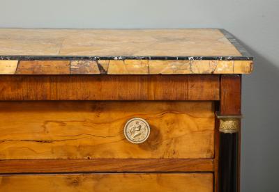 A Northern Italian Neoclassic Sienna Marble Topped Commode