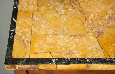 A Northern Italian Neoclassic Sienna Marble Topped Commode