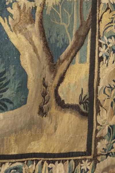A PAIR OF 18TH CENTURY AUBUSSON VERDURE TAPESTRIES
