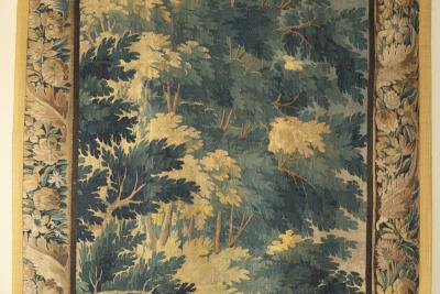A PAIR OF 18TH CENTURY AUBUSSON VERDURE TAPESTRIES