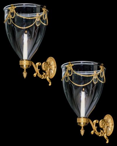 A PAIR OF ADAM STYLE WALL LANTERNS