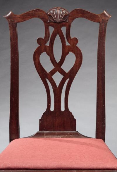 A PAIR OF CHIPPENDALE CHAIRS