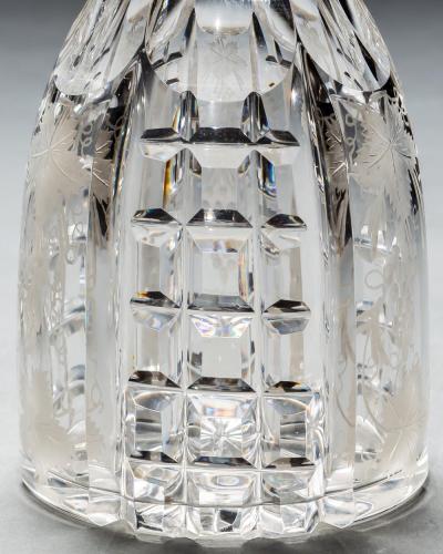 A PAIR OF CUT AND ENGRAVED VICTORIAN DECANTERS