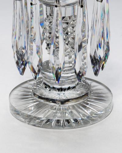 A PAIR OF DIAMOND CUT REGENCY LUSTRES