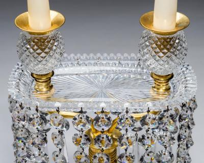 A PAIR OF DIAMOND CUT REGENCY TRAY LIGHTS