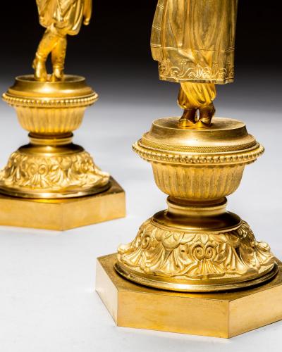 A PAIR OF EARLY VICTORIAN CHINOISERIE CANDLESTICKS