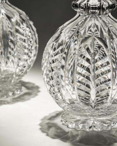 A PAIR OF ELABORATE VICTORIAN DECANTERS