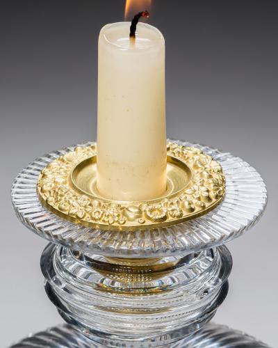 A PAIR OF ELABORATELY CUT REGENCY LUSTRES