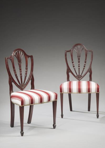 A PAIR OF ELIZA JUMEL S FEDERAL HEPPLEWHITE SIDE CHAIRS