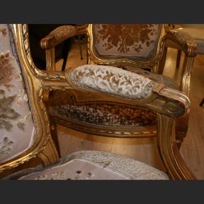 A PAIR OF FAUTEUILS