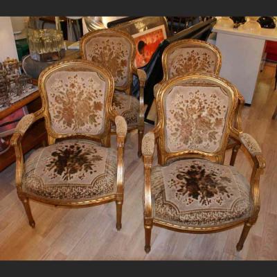 A PAIR OF FAUTEUILS
