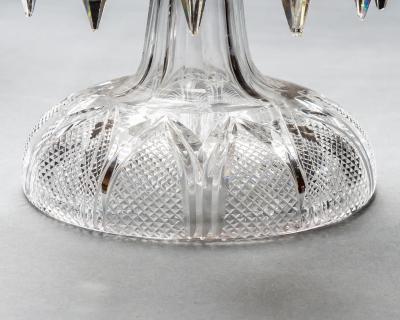 A PAIR OF FINE DIAMOND CUT VICTORIAN LUSTRES