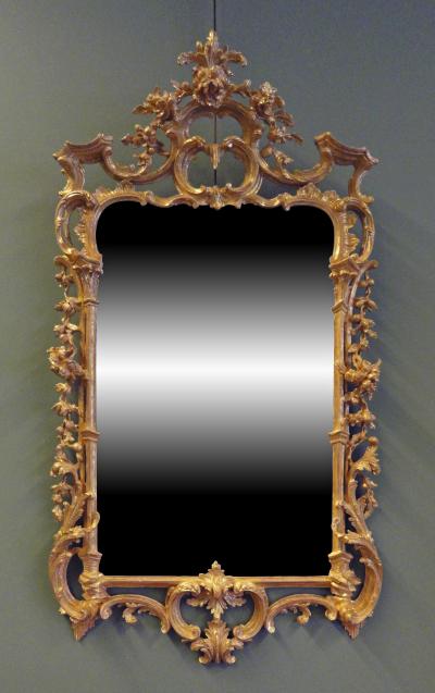 A PAIR OF GEORGE III GILTWOOD MIRRORS