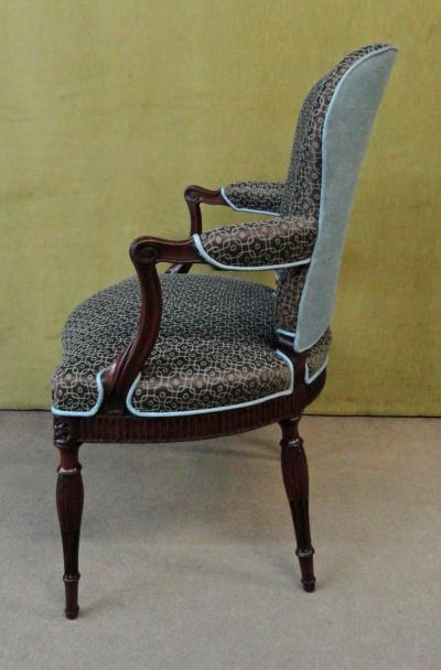 A PAIR OF GEORGE III MAHOGANY ARMCHAIRS