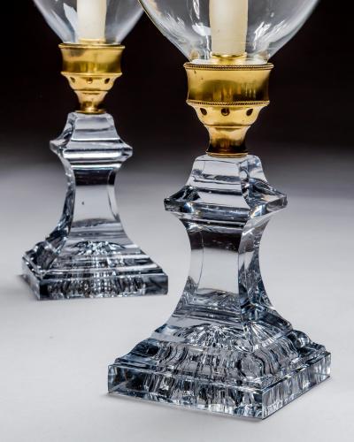A PAIR OF GEORGE III STORM LIGHT CANDLESTICKS