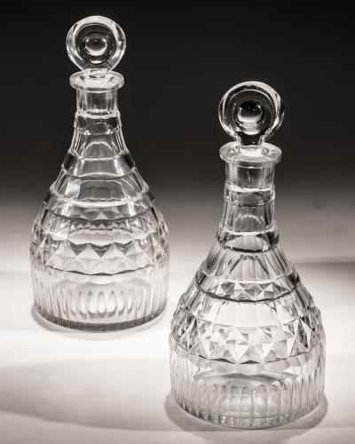 A PAIR OF GEORGIAN PERIOD SPIRIT DECANTERS