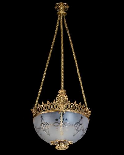 A PAIR OF GOTHIC VICTORIAN HALL LIGHTS