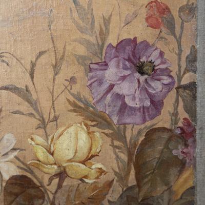 A PAIR OF MID 19TH CENTURY FRENCH TAPESTRY CARTOON FRAGMENTS