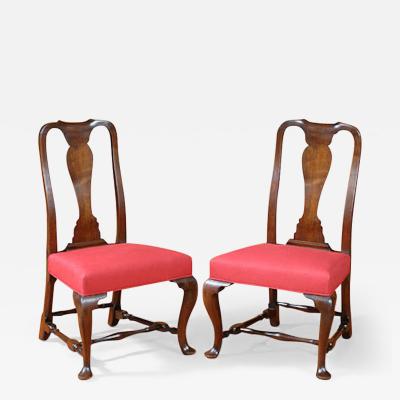 A PAIR OF QUEEN ANNE SIDE CHAIRS