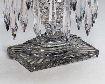 A PAIR OF RECTANGULAR BASE REGENCY LUSTRES