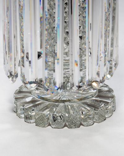 A PAIR OF REGENCY DOUBLE TIER LUSTRES