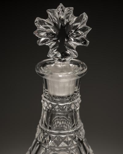 A PAIR OF RICHLY CUT REGENCY SPIRIT DECANTERS