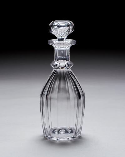 A PAIR OF SLICE CUT WILLIAM IV CLUB DECANTERS