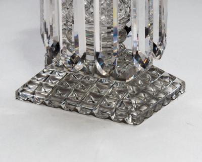 A PAIR OF UNUSUAL RECTANGULAR BASE LUSTRES